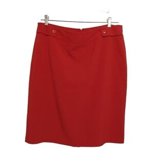 🔵BOGO FREE🔵Cato Red Business Skirt w Pleated Detail Sz 14